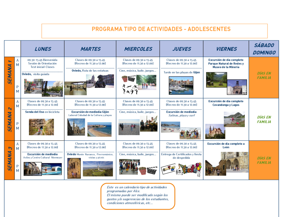 ELE ADOLESCENTES PROGRAMA ACTIVIDADES